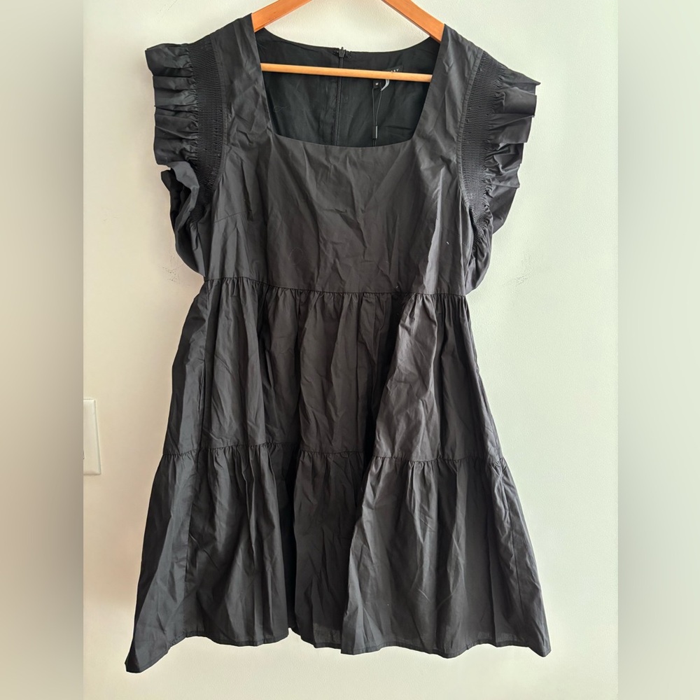 English factory Black Ruffle Dress NWT - Picture 6 of 7